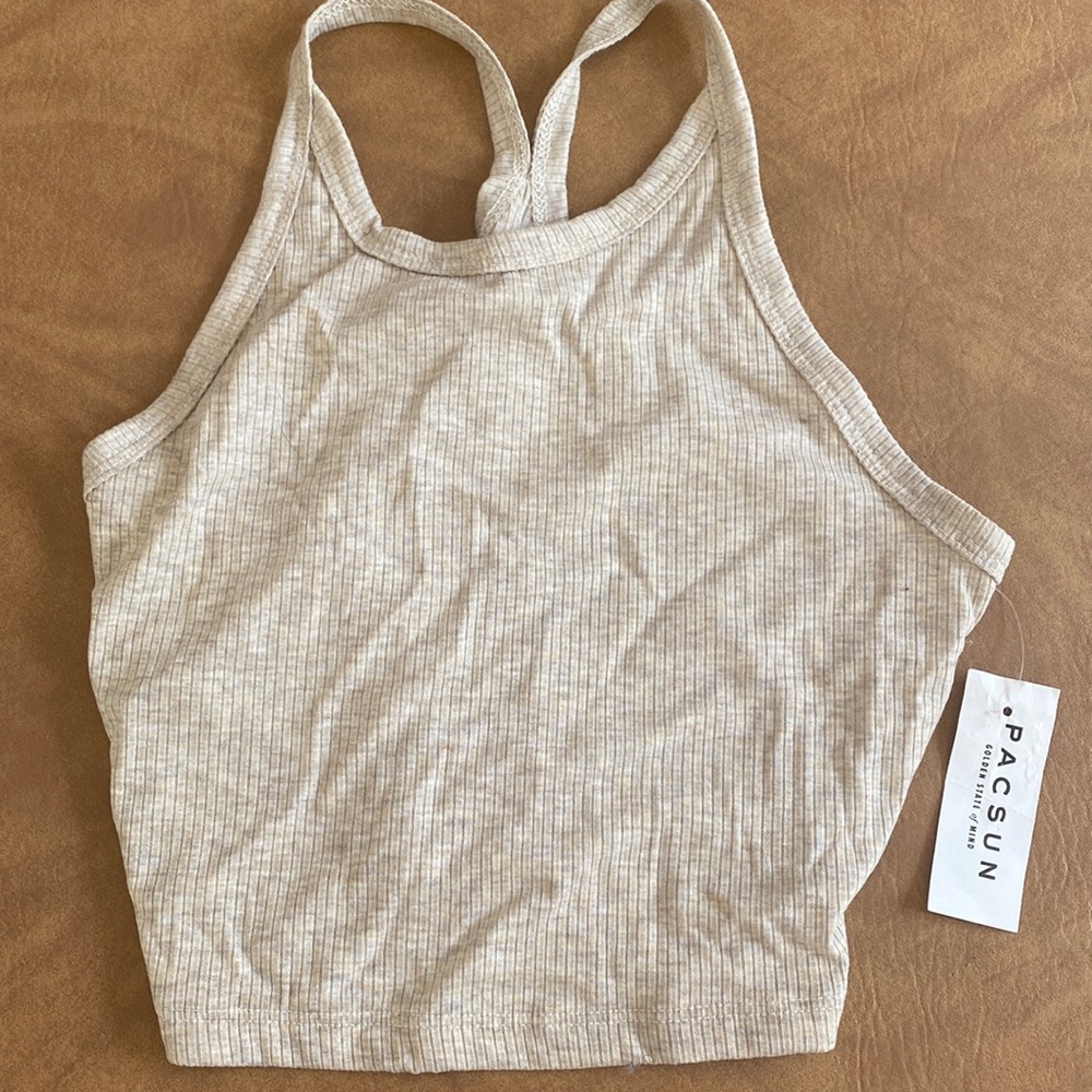 Beige crop top